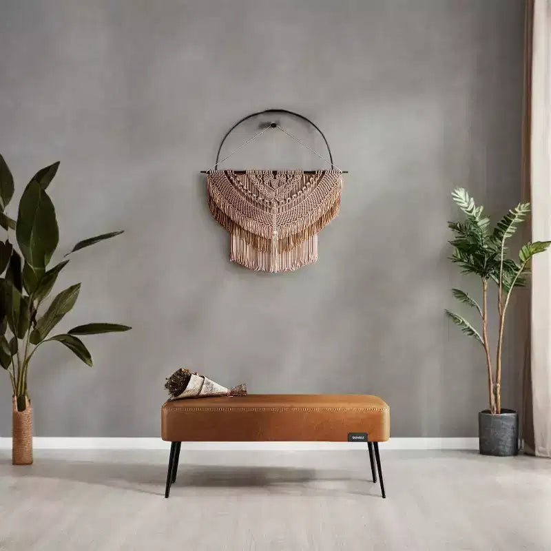 Banc pour entrée ou chambre, banc de bout de lit, pouf de rangement en similicuir avec surpiqûres, charge maximale de 660 lb