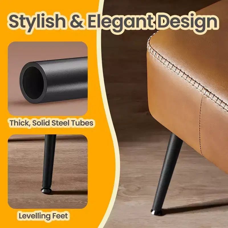 Banc pour entrée ou chambre, banc de bout de lit, pouf de rangement en similicuir avec surpiqûres, charge maximale de 660 lb