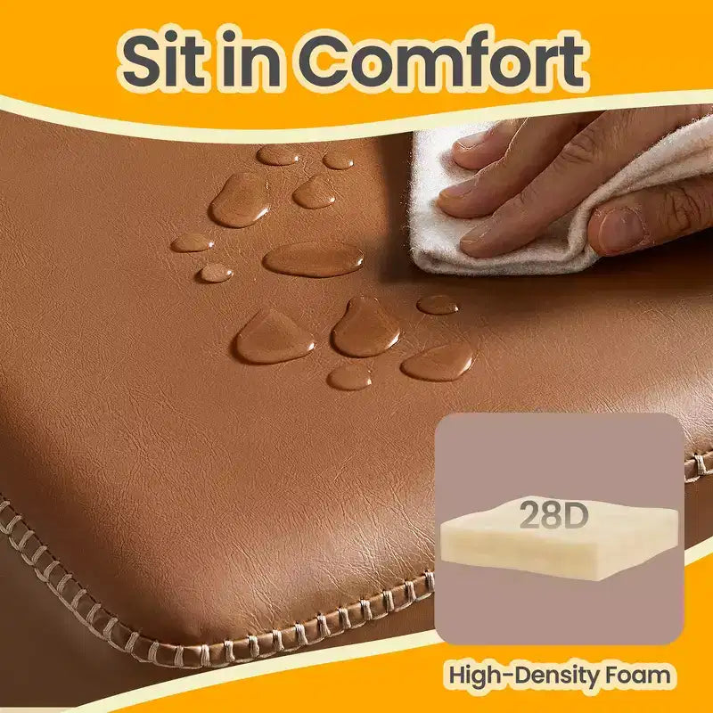 Banc pour entrée ou chambre, banc de bout de lit, pouf de rangement en similicuir avec surpiqûres, charge maximale de 660 lb
