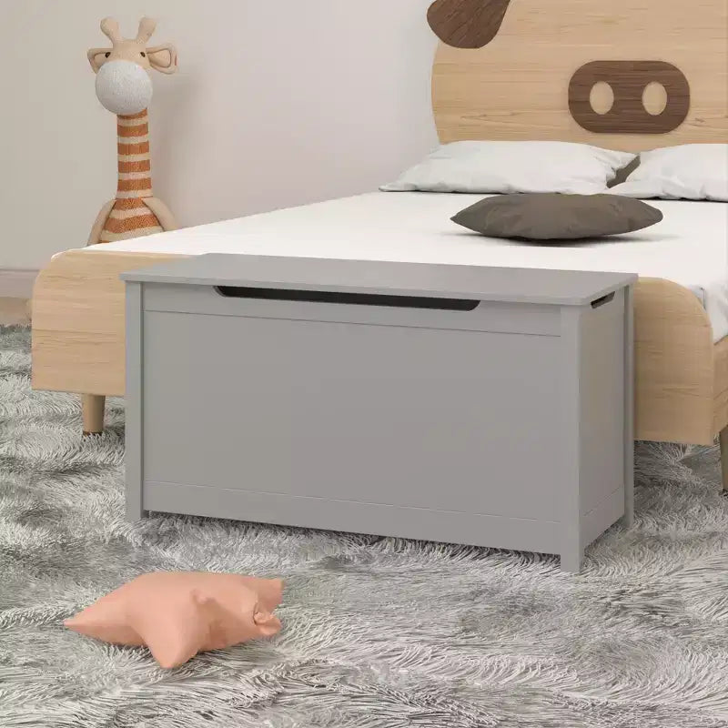 Coffre à jouets de 32W pour enfants, banc de rangement et tabouret de lit avec couvercle à charnières de sécurité, pour les 2 ans et plus