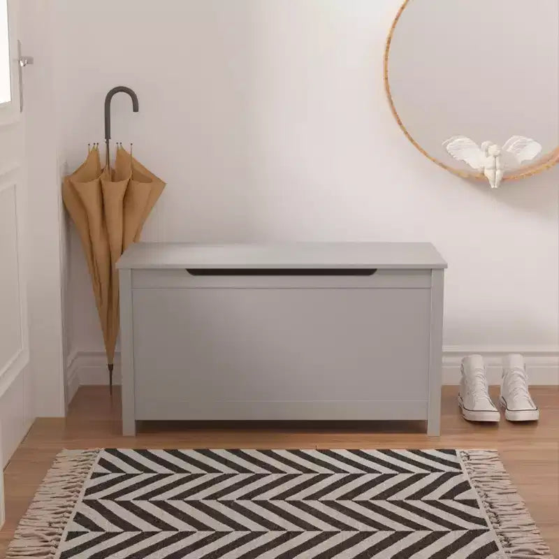 Coffre à jouets de 32W pour enfants, banc de rangement et tabouret de lit avec couvercle à charnières de sécurité, pour les 2 ans et plus