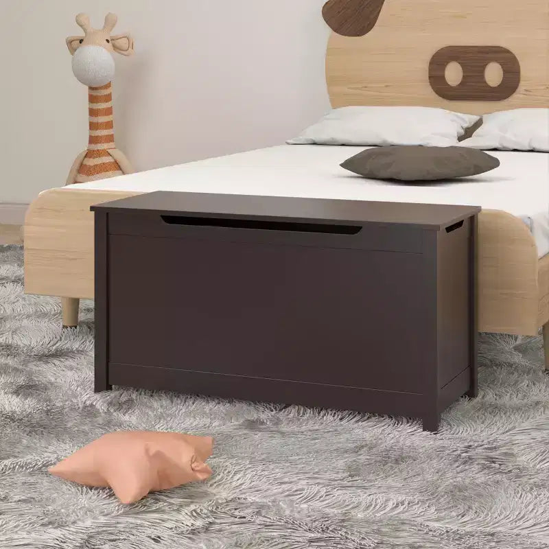 Coffre à jouets de 32W pour enfants, banc de rangement et tabouret de lit avec couvercle à charnières de sécurité, pour les 2 ans et plus