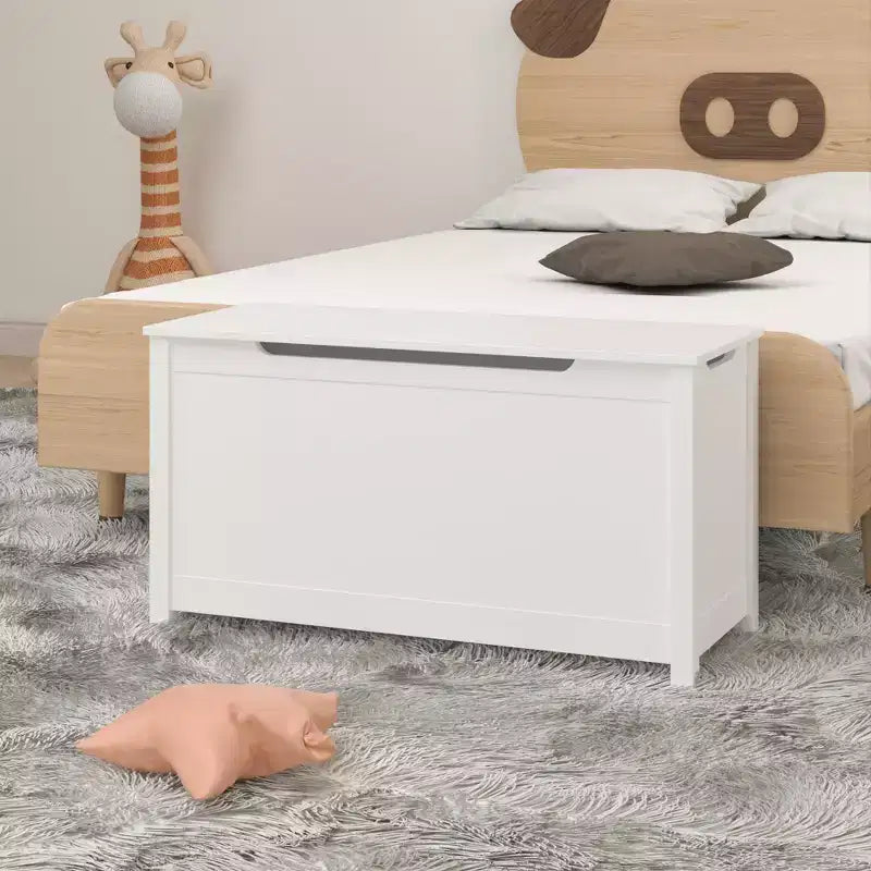 Coffre à jouets de 32W pour enfants, banc de rangement et tabouret de lit avec couvercle à charnières de sécurité, pour les 2 ans et plus