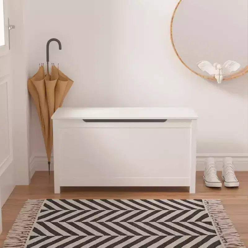 Coffre à jouets de 32W pour enfants, banc de rangement et tabouret de lit avec couvercle à charnières de sécurité, pour les 2 ans et plus