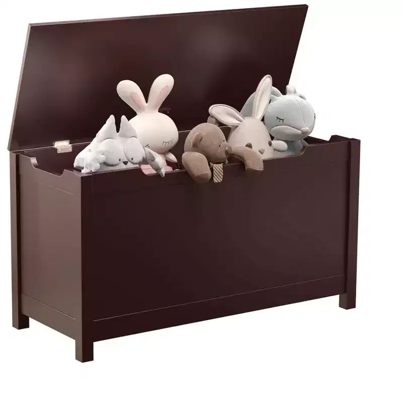 Coffre à jouets de 32W pour enfants, banc de rangement et tabouret de lit avec couvercle à charnières de sécurité, pour les 2 ans et plus