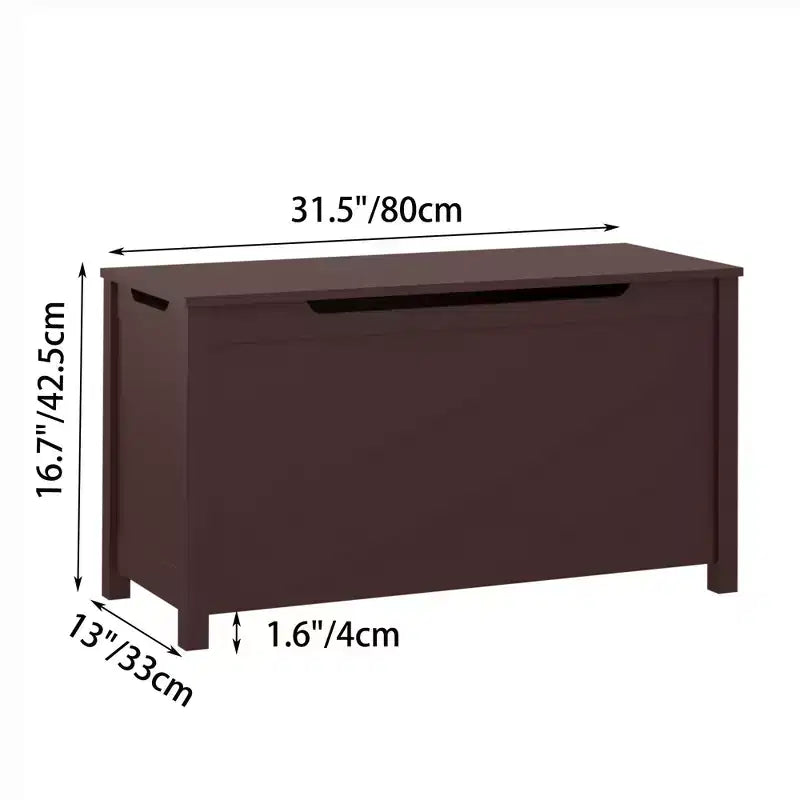 Coffre à jouets de 32W pour enfants, banc de rangement et tabouret de lit avec couvercle à charnières de sécurité, pour les 2 ans et plus