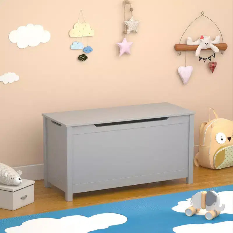 Coffre à jouets de 32W pour enfants, banc de rangement et tabouret de lit avec couvercle à charnières de sécurité, pour les 2 ans et plus