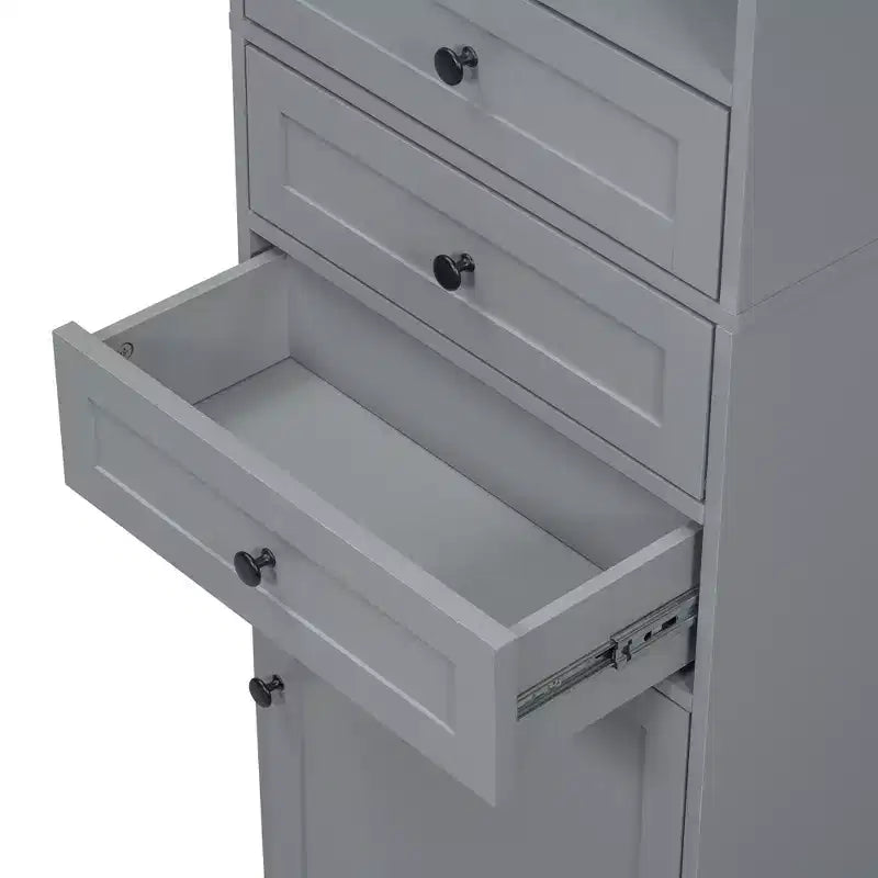 Meuble de rangement haut de 67H&amp;68H avec tiroirs et étagères réglables pour la salle de bain, la cuisine et le salon