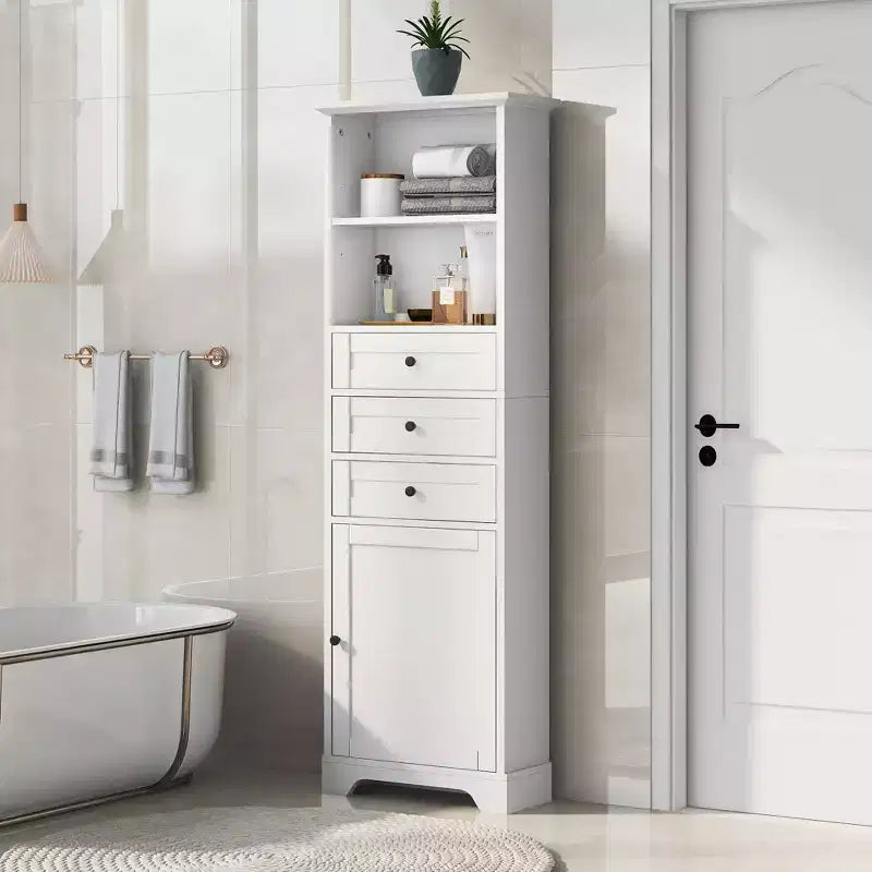 Meuble de rangement haut de 67H&amp;68H avec tiroirs et étagères réglables pour la salle de bain, la cuisine et le salon