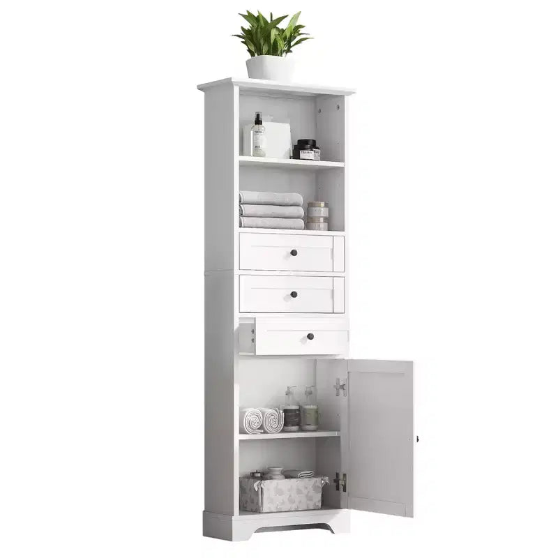 Meuble de rangement haut de 67H&amp;68H avec tiroirs et étagères réglables pour la salle de bain, la cuisine et le salon