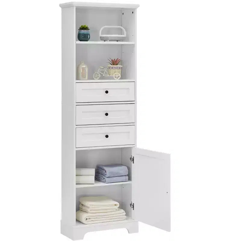 Meuble de rangement haut de 67H&amp;68H avec tiroirs et étagères réglables pour la salle de bain, la cuisine et le salon