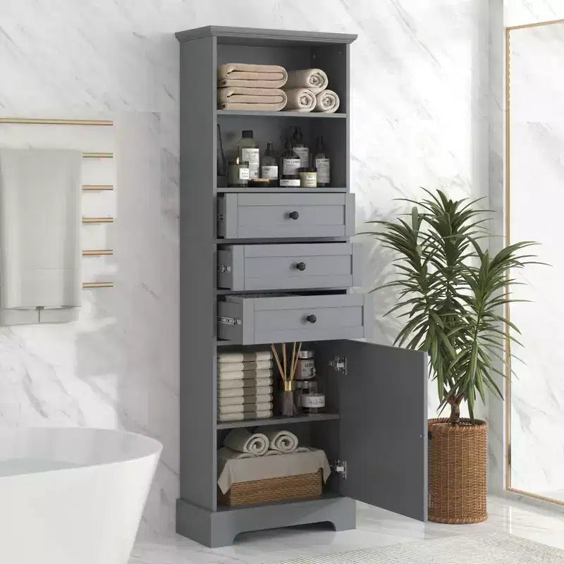 Meuble de rangement haut de 67H&amp;68H avec tiroirs et étagères réglables pour la salle de bain, la cuisine et le salon