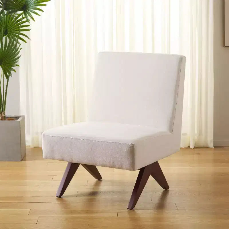 Fauteuil d’appoint blanc de style scandinave moderne