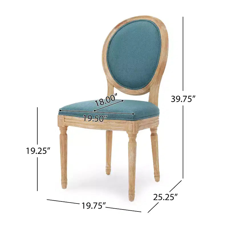 Chaises de salle à manger rembourrées de style maison de campagne française (lot de 2)