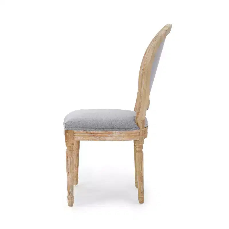 Chaises de salle à manger rembourrées de style maison de campagne française (lot de 2)