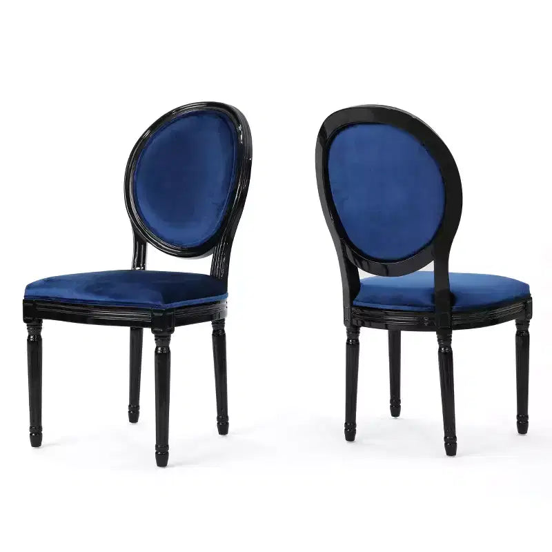 Chaises de salle à manger rembourrées de style maison de campagne française (lot de 2)