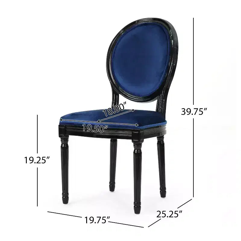 Chaises de salle à manger rembourrées de style maison de campagne française (lot de 2)