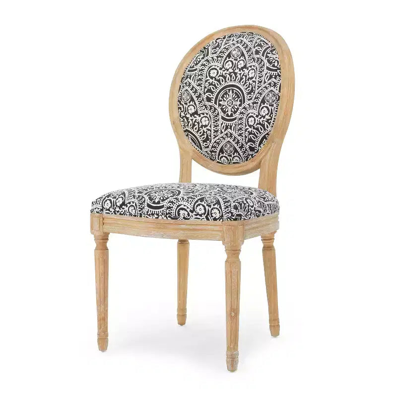 Chaises de salle à manger rembourrées de style maison de campagne française (lot de 2)