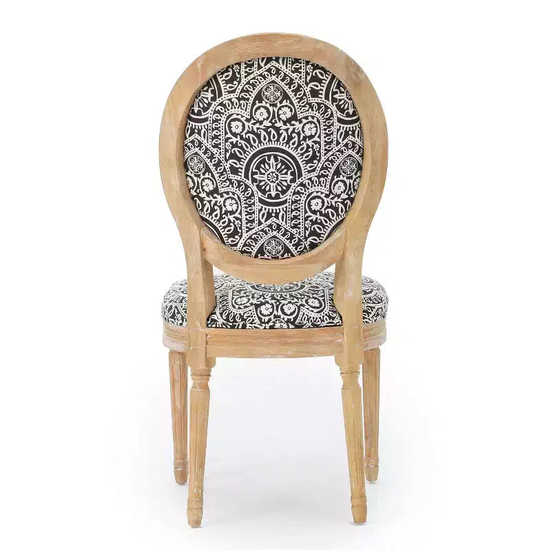 Chaises de salle à manger rembourrées de style maison de campagne française (lot de 2)
