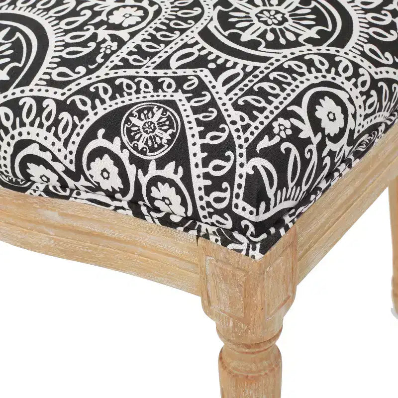 Chaises de salle à manger rembourrées de style maison de campagne française (lot de 2)