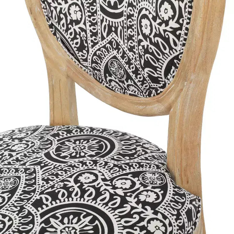 Chaises de salle à manger rembourrées de style maison de campagne française (lot de 2)