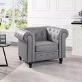 Fauteuil d’appoint capitonné de style moderne et minimaliste