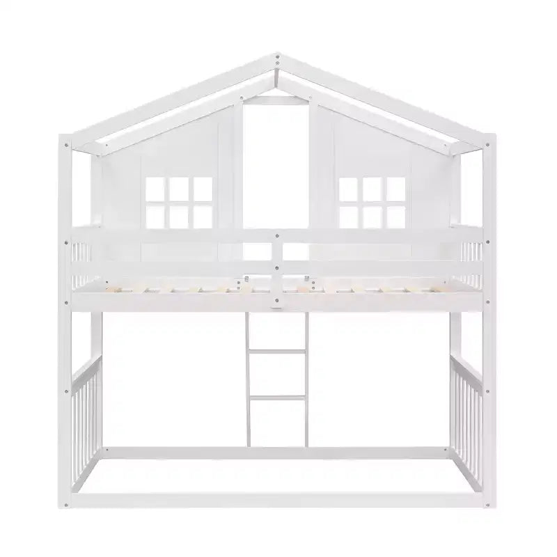 Lit superposé en forme de maison avec échelle