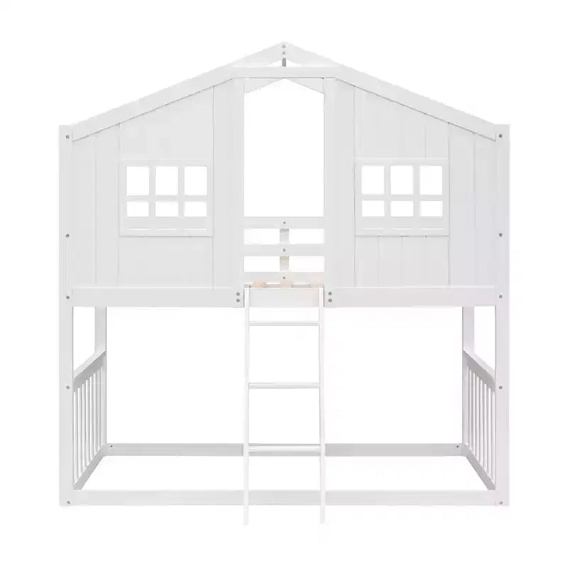 Lit superposé en forme de maison avec échelle