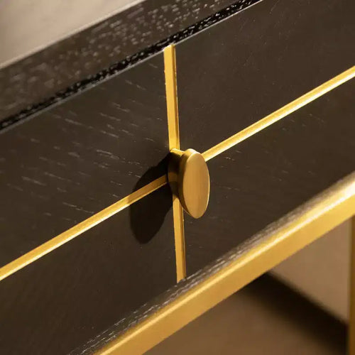 Table d’appoint contemporaine Gla m de 16 de large, en bouleau noir expresso et placage