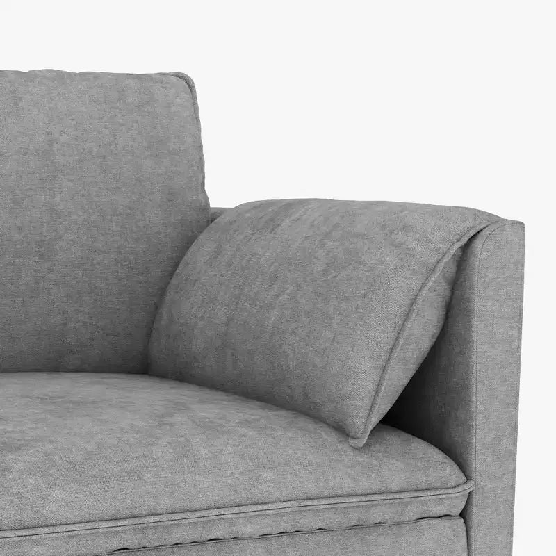 Canapé 2 places moderne du milieu du siècle de 74.27'' avec poche latérale