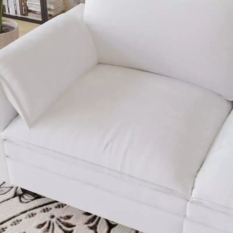 Canapé 2 places moderne du milieu du siècle de 74.27'' avec poche latérale