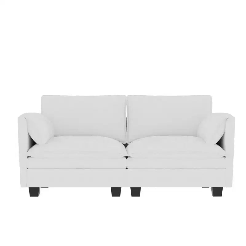 Canapé 2 places moderne du milieu du siècle de 74.27'' avec poche latérale