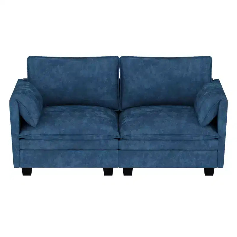 Canapé 2 places moderne du milieu du siècle de 74.27'' avec poche latérale