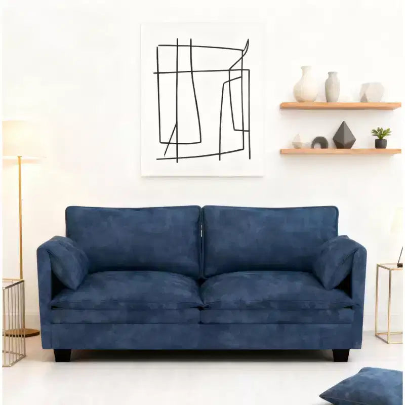 Canapé 2 places moderne du milieu du siècle de 74.27'' avec poche latérale