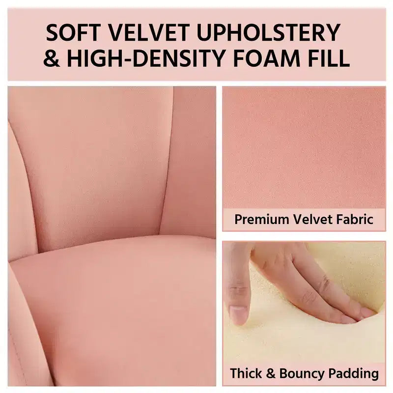 Ensemble de 2 fauteuils en velours en forme de fleur pour le salon ou la chambre