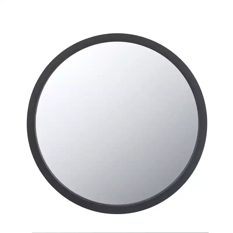 Miroir mural rond de 20 x 20 pouces avec cadre en bois noir
