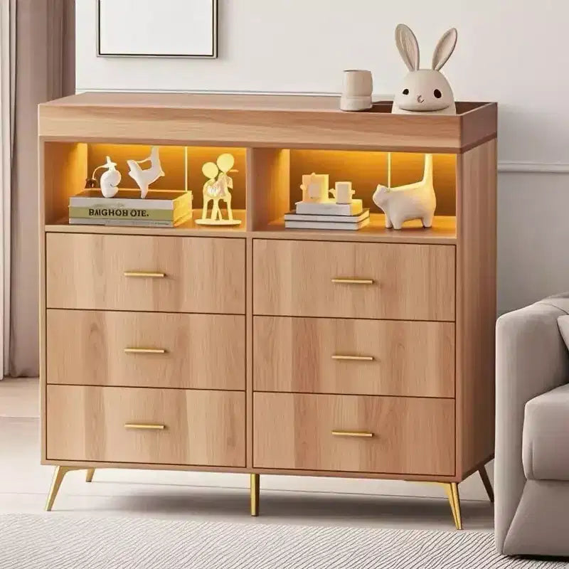 Commode à langer avec tiroirs, pieds en métal, organisateur pour chambre de bébé