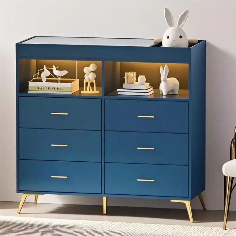 Commode à langer avec tiroirs, pieds en métal, organisateur pour chambre de bébé