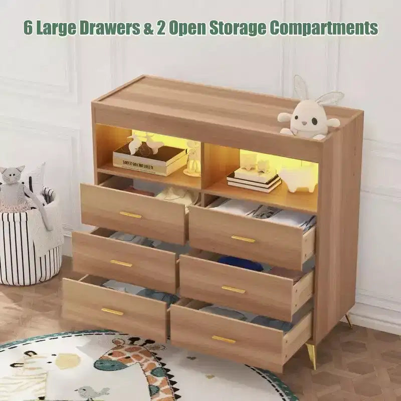 Commode à langer avec tiroirs, pieds en métal, organisateur pour chambre de bébé