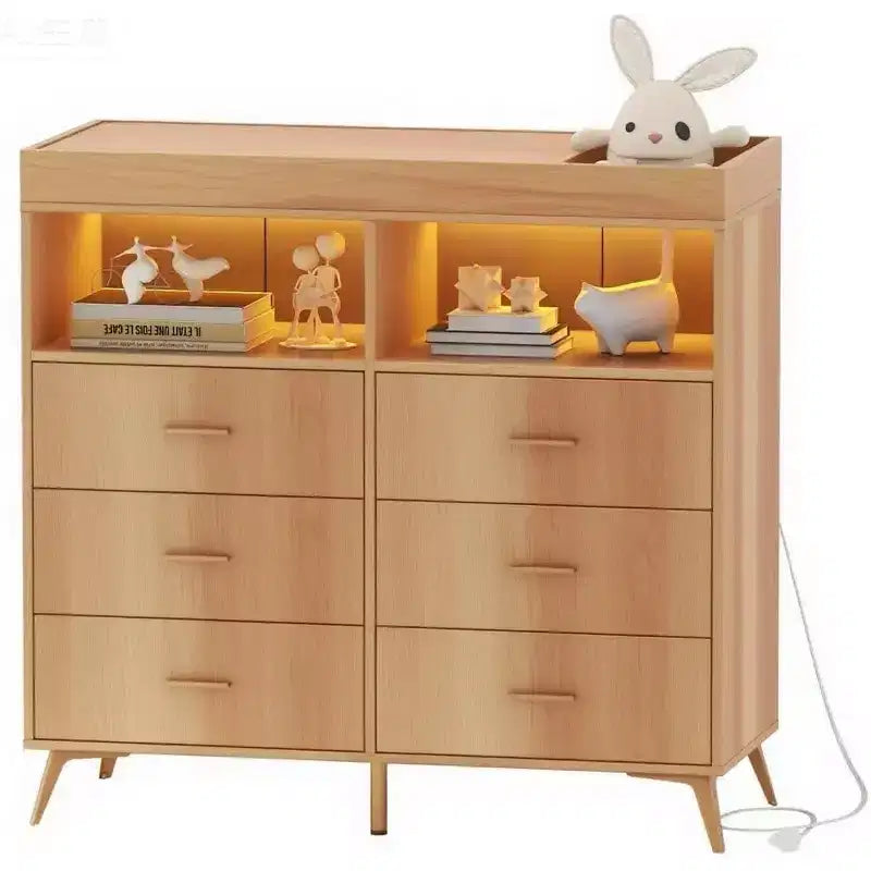 Commode à langer avec tiroirs, pieds en métal, organisateur pour chambre de bébé