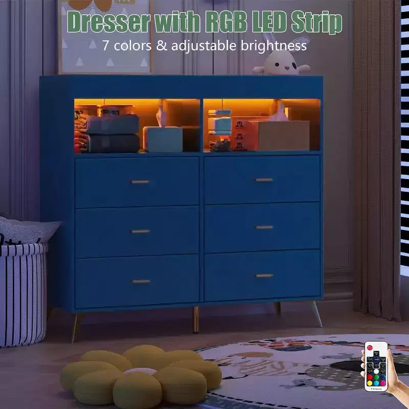 Commode à langer avec tiroirs, pieds en métal, organisateur pour chambre de bébé