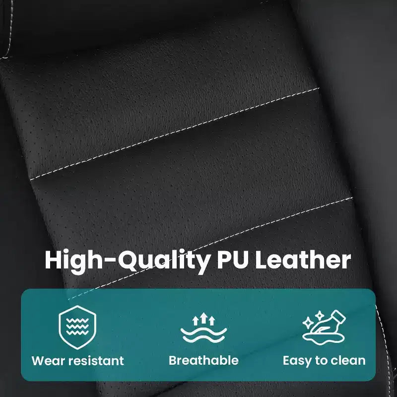 Chaise de bureau ergonomique avec soutien lombaire à ressorts ensachés - fauteuil de direction en cuir, appuie-tête réglable, accoudoirs relevables, chaise de bureau inclinable pour ordinateur