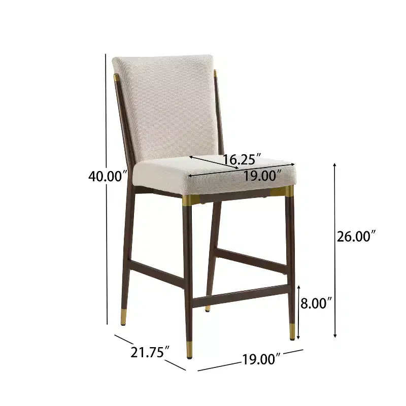 Tabourets de comptoir modernes rembourrés (lot de 2)