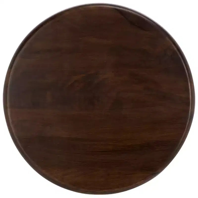 Table d’appoint ronde classique, brun foncé