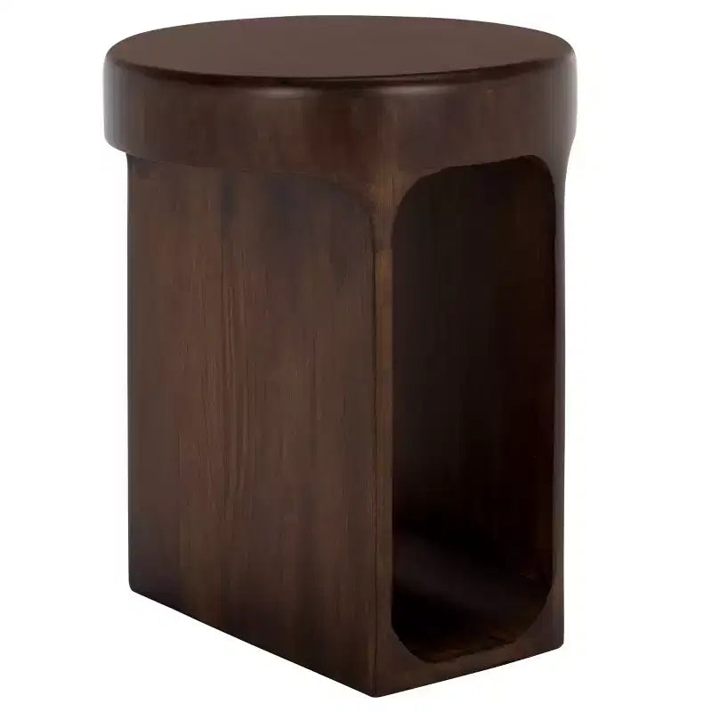 Table d’appoint ronde classique, brun foncé