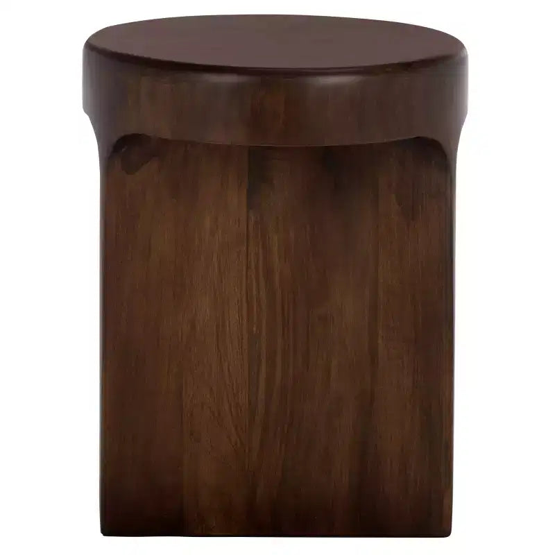 Table d’appoint ronde classique, brun foncé