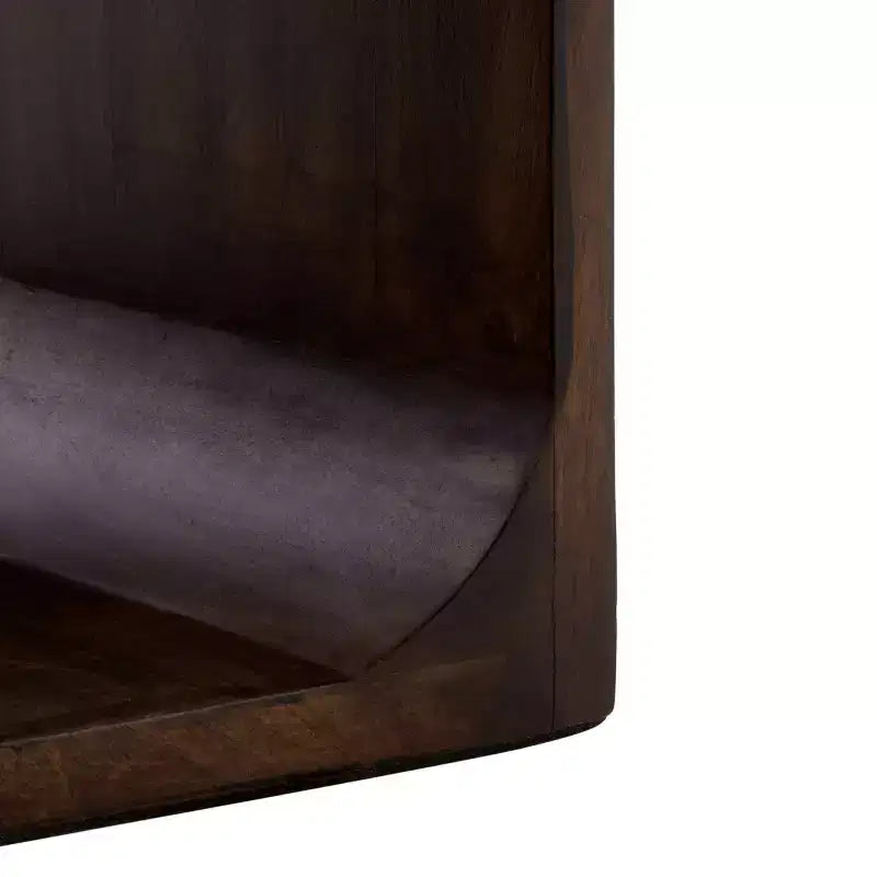 Table d’appoint ronde classique, brun foncé