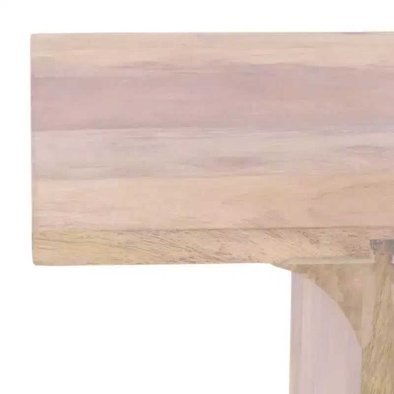 Table d’appoint de style traditionnel, finition blanchie