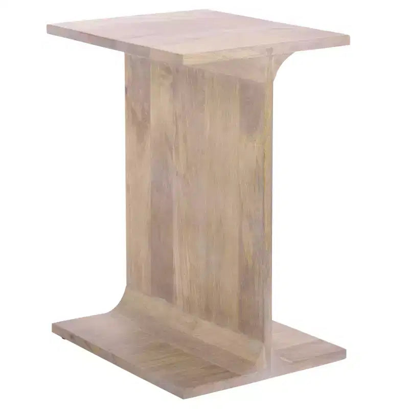 Table d’appoint de style traditionnel, finition blanchie