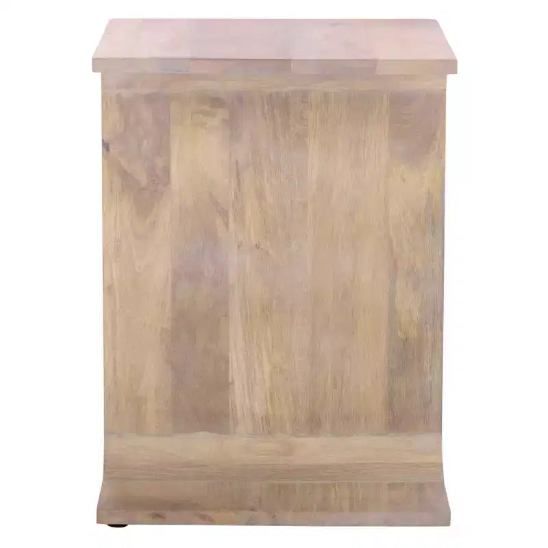Table d’appoint de style traditionnel, finition blanchie